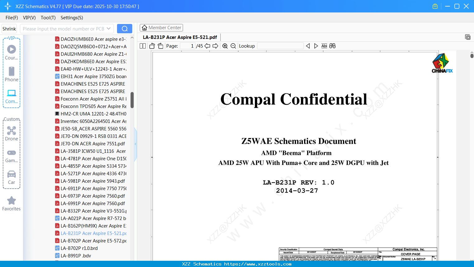 Laptop LA-B231P Acer Aspire E5-521